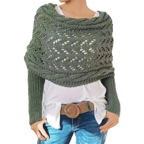 🎁Last day 60% off🧶Women's Knitted Double Sleeve Scarf🧣BUY 2 FREE SHIPING