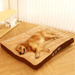 Cotton Suede Comfortable Removable Large Dog Bed