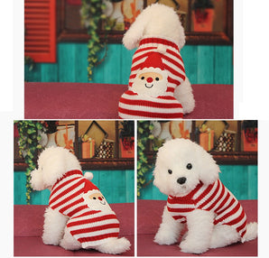 Winter Christmas Sweater for Pets Warm Costume for Dogs and Cats