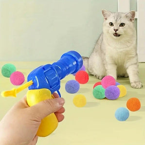 Interactive Ball Launcher Gun for Cats