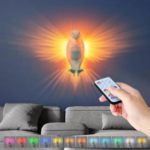 Creative&Practical Christmas Creative Gift LED Owl Eagle Wall Light