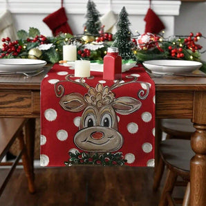 Christmas Table Runner Decorations Table Flag Cover For Home