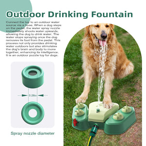 Dog Step on Sprinkler Activated Squirting Water Outdoor Drinking Fresh Water for Dog