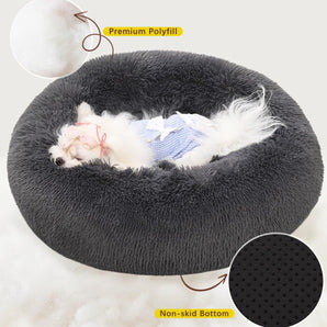 Soft and fluffy machine-washable pet bed
