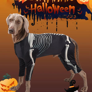 Halloween Dog Skeleton Costumes Cosplay Party Sweater Pet Clothes