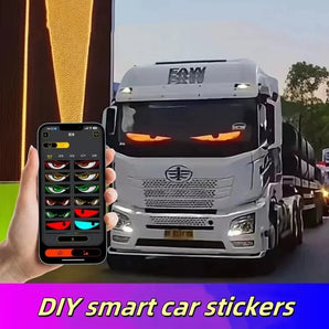 Last Day 60%OFF - ✨DIY Car Dynamic LED Smart Colorful Eye Lamp Soft Screen