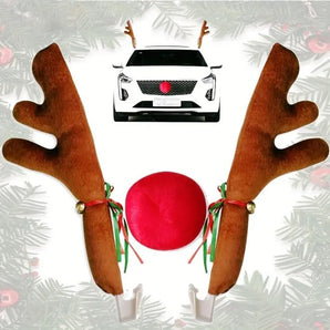 Vehicle Decoration Reindeer Costume Set Truck Ornaments for Christmas