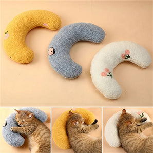 Pillow for Pet Cats Dogs Sleeping Mat Neck Guard U-shaped Pillow