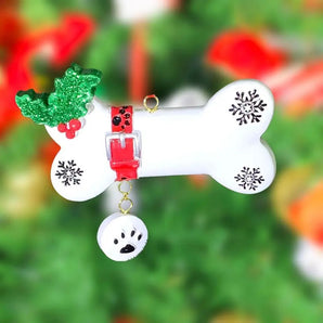 Cute Resin Hanging Christmas Tree Decoration Dog Bone Ornament for Pet Dogs Gift